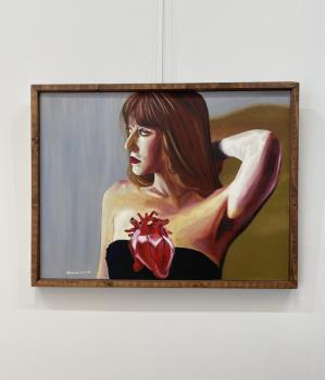 One of the pieces featured in the permanent art collection that portrays the heart of a woman