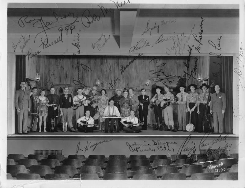 Actual WDOD radio playhouse performance from the 1940’s over CBS.  Look in the bottom right corner and you’ll see Archie Campbell’s signature.