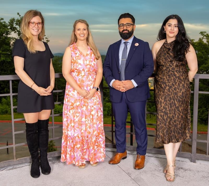 Pictured, from left, are: Emily Hurst, MD; Hannah Rowland Hatcher, MD; Sajeel Suhail, MD; and Veera Thind, MD. Clifford Damus, MD, and Chia Chi Loh, MD, are not pictured.