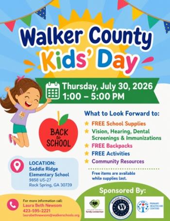 Walker County Kids Day Returns July 30