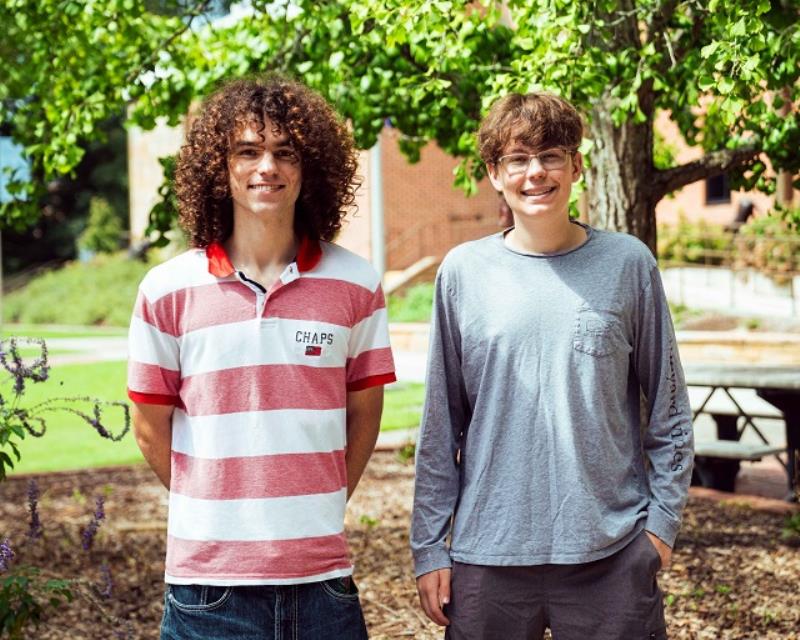 Student Senate President Miles Gilliam (left) and Student Senate Vice President Trevor Freitas