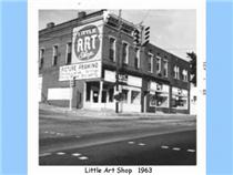 Little Art Shop, shown in 1963, was located at 201 Frazier Avenue.  Click to enlarge.