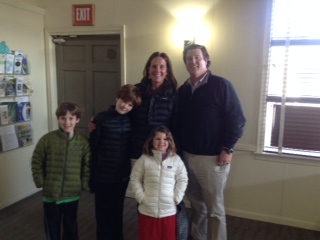 New Lookout Mountain, Ga., Council member Caroline Williams with husband, Nelson, and children