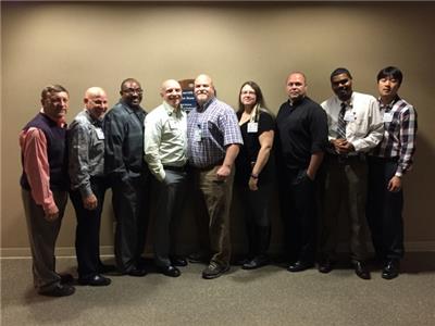 Pictured (left to right): Chaplain interns and residents of the Clinical Pastoral Care Program at Erlanger Bill Newton, Steven Allert, Jerry Marabel, Jason Jordan, Carl Caffrey, Michelle Jernigan, Jeff Weeden, Ricardo Carr, and DaeKeun Park