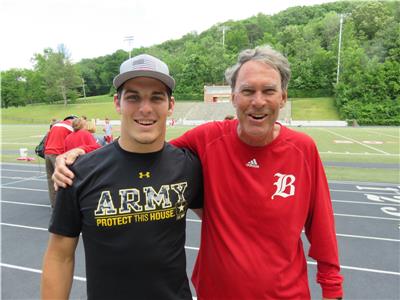 Ryan Parker, left, with coach Bill McMahan