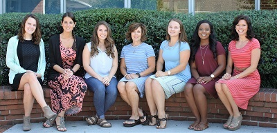 Pictured from left, Emily Satterfield, Allie Baum, Caroline Pennington, Jana Evans, Jessica Huffer, MacKenzie Taylor, and Amanda Angel. Kate Lynch is not pictured.