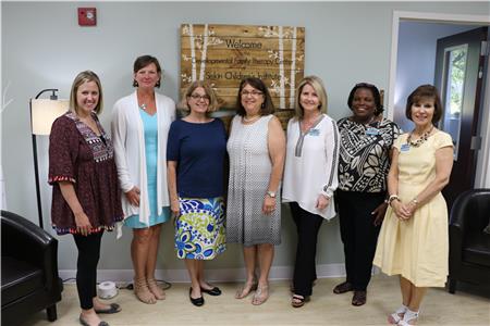 Shown from left to right are Robin Posey, Community Foundation, Beverly Johnson, George R. Johnson Foundation, Janice Wilson, George R. Johnson Foundation, Barbara Marter, Osborne Foundation, Betty Lebovitz, board member, Edna Varner, board member, and Dr. Valerie Rutledge, board member
