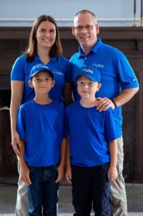 Casie and David Leach, pictured with their boys, are the owners of the new franchise business, TruBlue Total House Care of South Chattanooga