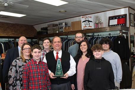 From left, Jonathan Jobe, Tennille Jobe, Trae Jobe, Tyler Jobe, Larry McDaniel, Ben Inscore, Tiffany Inscore, Cameron Inscore and Chandler McDaniel
