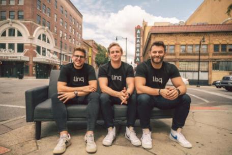 Lee alumni and Linq co-founders Elliot Potter and Jared Mattsson will present at Thursday’s lecture on Lee’s campus. Mr. Potter, center, and Mr. Mattsson, right, are pictured here with co-founder Patrick Sullivan.