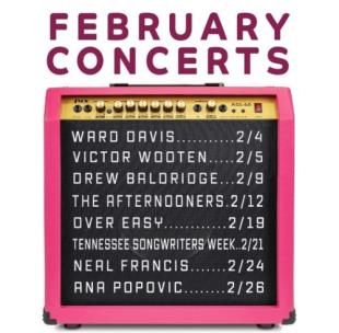 Songbirds February schedule of awesome artists lineup