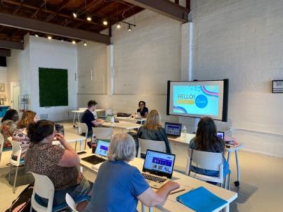 Canva 101 class at The Chattery