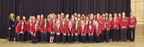 TCAT Chattanooga student participants and advisors celebrate their achievements at the SkillsUSA State Competition