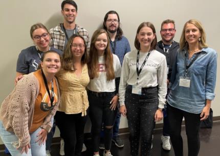 Dr. Lorinda Roberts, far right, with a group of her youth ministry students at the Southeast Youth Leaders Conference that took place in Chattanooga