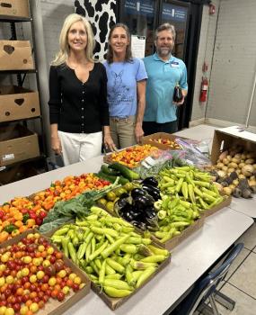 Pictured, left to right, are Pamela Cudd, CEO, City of Refuge, Samantha Leslie, executive director, Rabbit Valley Farmers Market, and Jeffery Wilson, community outreach, City of Refuge