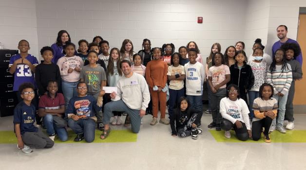 Harrison Elementary School students hosted their own “Coin Drive” for the Austin Hatcher Foundation for Pediatric Cancer