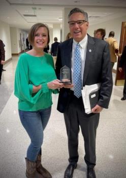 Shanna Chamblee of U.S. Term Limits, left, and Rep. Greg Vital