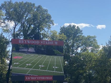 Baylor School's new LED video screen at Heywood Stadium