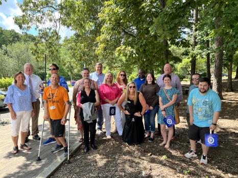 Cleveland State administrators along with employees and guests attended the brick ceremony