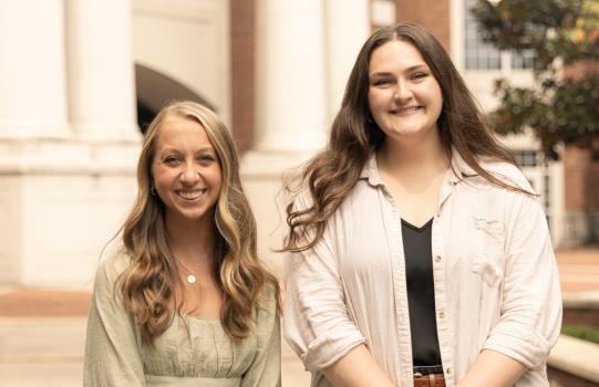 The 2023-2024 Tucker Scholars for Science and Math, Katelyn Scheffer, left, and Laurel Sanders