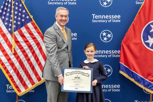 Secretary Hargett and Margaret Brown