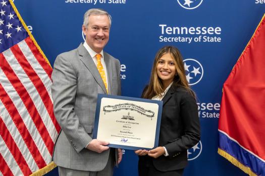 Secretary Of State Tre Hargett Honors Hamilton County Students Brown ...