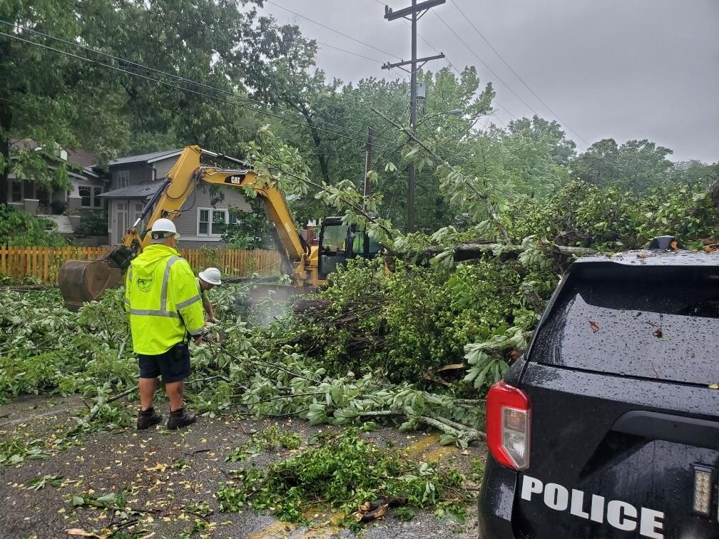 CPD Officer Has Minor Injuries After Tree Falls On Patrol Vehicle ...