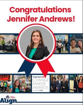 Jennifer Andrews Recognized with First Bright Start Tennessee Network Change Maker Award in Chattanooga