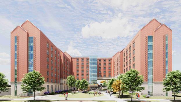 Rendering of new residence hall