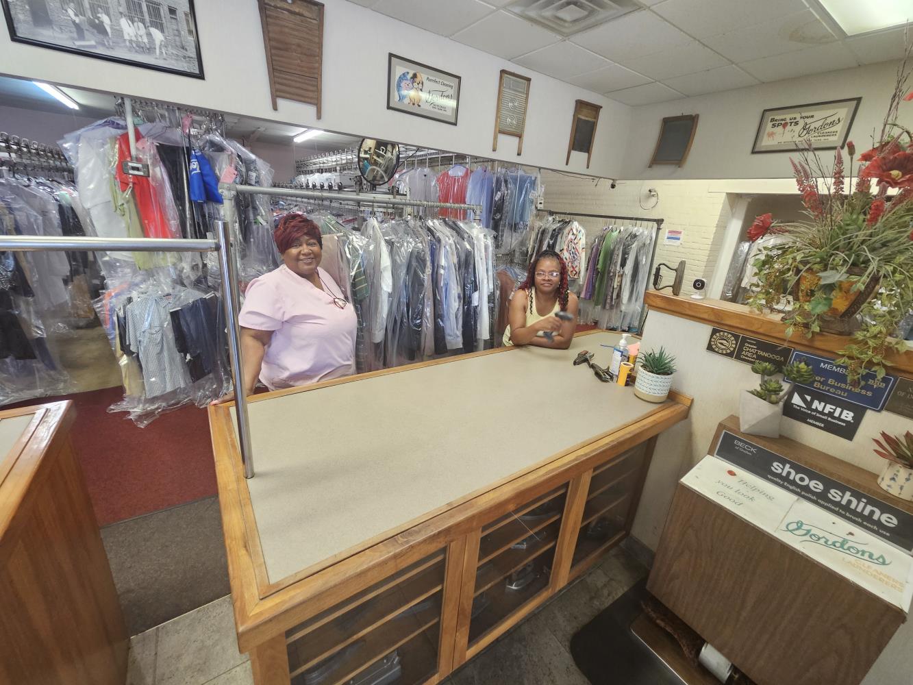 Debrah Stewart and Mena Scott are counting down the final days of Gordon's Cleaners on McCallie Avenue
