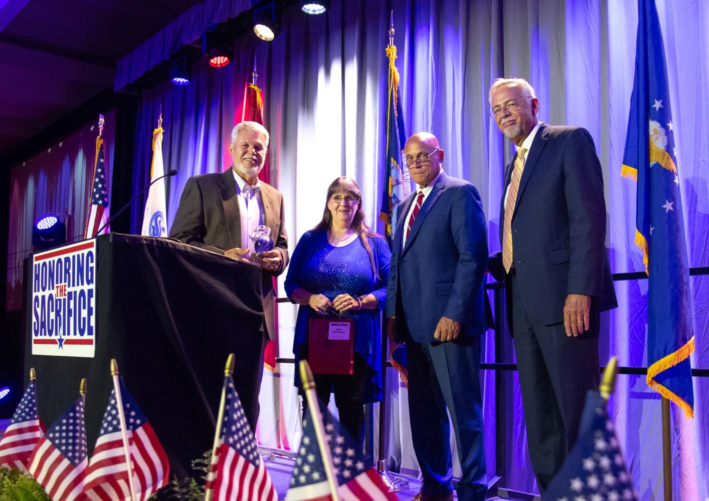 Bruce and Pia MacDonald receive 2025 American Patriot Award at the Honoring the Sacrifice American Heroes Dinner