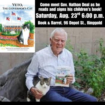 Governor Deal Signing Cat Book In Ringgold