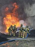 Firefighters Respond To Large Commercial Fire At Buzzi Unicem