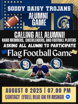 Soddy Daisy Alumni Flag Football Game Fundraiser Is Aug. 8