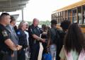 Sheriff Austin Garrett Welcomes Tyner Middle High School Students Back To Campus