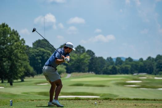 Bennett McNabb, a Lee University senior, is competing in his first U.S. Amateur Championship
