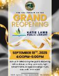 Katie Lamb Public Library Has Grand Reopening Celebration Sept. 18