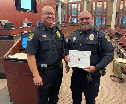 DPD Recognizes Officer Of The Month