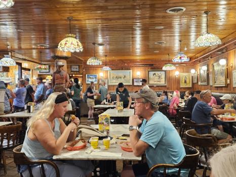 Dining inside the unusual tourist attraction