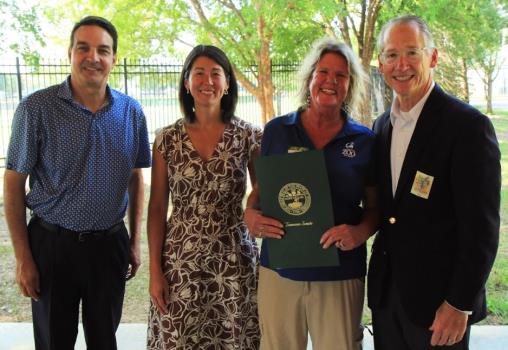 Pictured, left to right: Rep. Greg Martin, Rep. Michele Reneau, Zoo President & CEO Darde Long and Senator Bo Watson