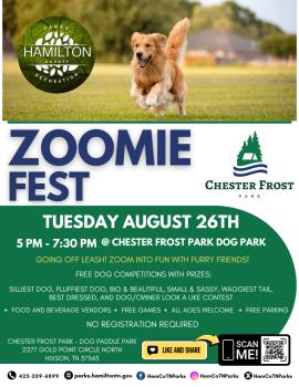 Zoomie Fest At Chester Frost Park Set For Aug. 26