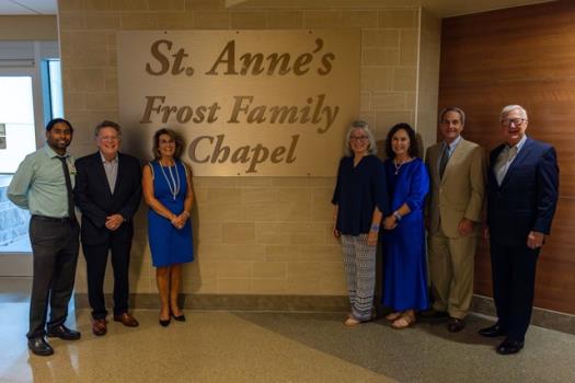 CHI Memorial Chapel Dedicated As St. Anne’s Frost Family Chapel