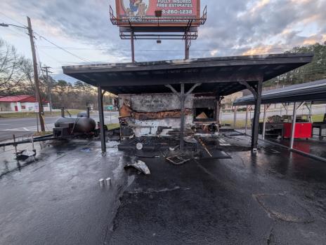Food Trailer Destroyed By Fire Early Friday Morning