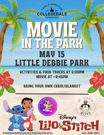 Collegedale Parks And Recreation’s “Movie In The Park” Event May 15 Features "Lilo & Stitch"