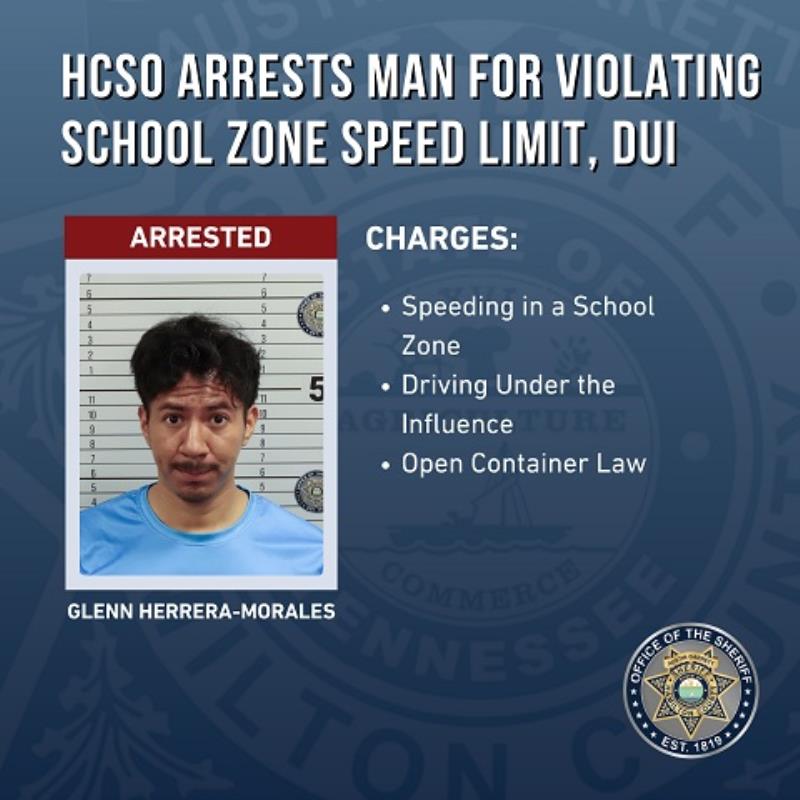 HCSO Arrests Man With Multiple Open Containers For Violating School Zone Speed Limit, DUI