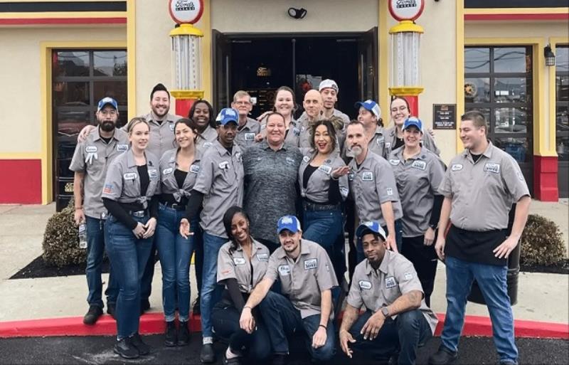 Crew at Ford's Garage